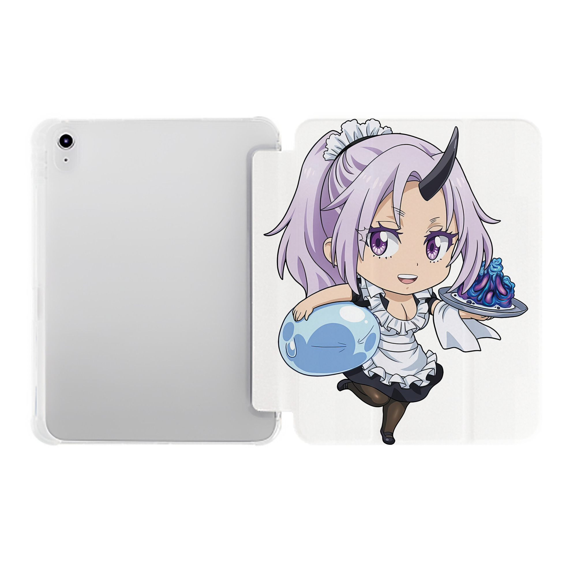 （画像用） 転スラ Regarding Reincarnated to Slime IPad ケース ペン収納付き 三つ折りスタンド PUレザー×シリコン 対応機種9.5/10.5/10.9インチ